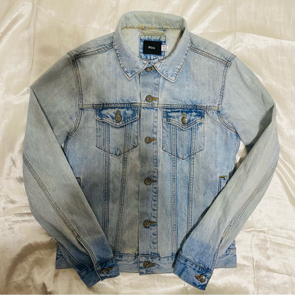 BDG Womens Light Blue Washed Jean Jacket Size XS